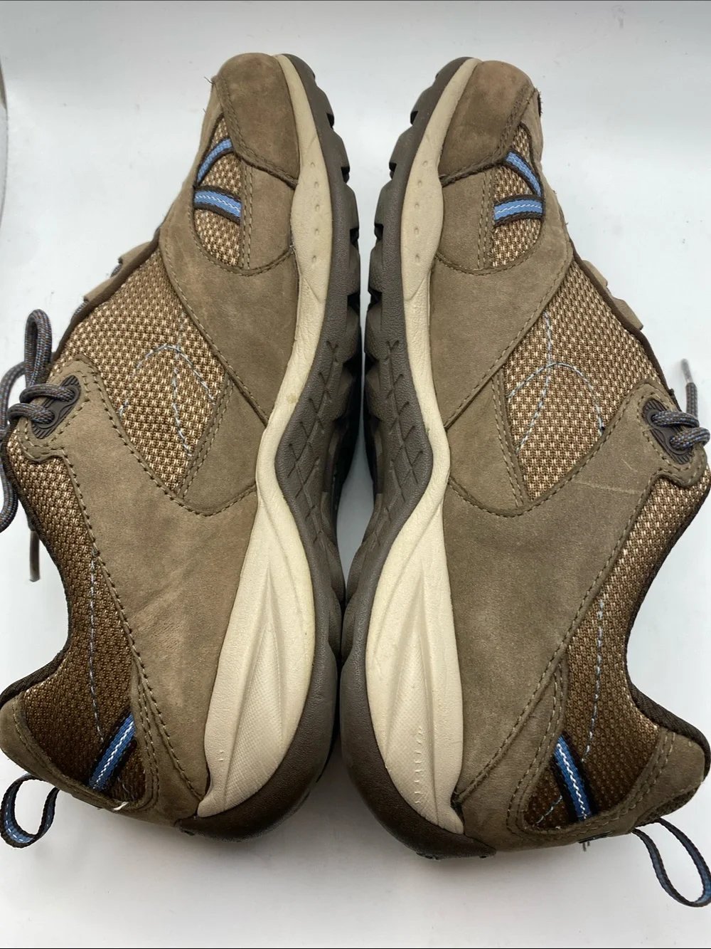 Teva Men's Brown Athletic Shoes with Blue Accents